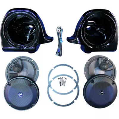 J&M Rokker XRP 6.58” Vented Lower Fairing Speaker Kit Speakers Harley Touring • $429.95