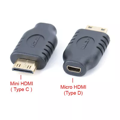 Mini HDMI (Type C) Male To Micro HDMI (Type D) Female Adapter Converter • $5.87