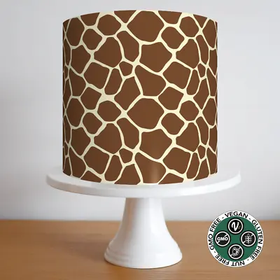 Giraffe Animal Cake Topper Border Strip Pattern Wrap Party Decoration Faux Fur • £6.49