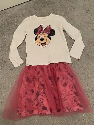 M&S Minnie Mouse Tutu Skirt And Top 6-7 Years Disney Girls • £4.99