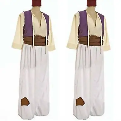 Adults Men Arabian Prince Aladdin Genie Fancy Dress Roleplay Cosplay Costume Set • £34.48