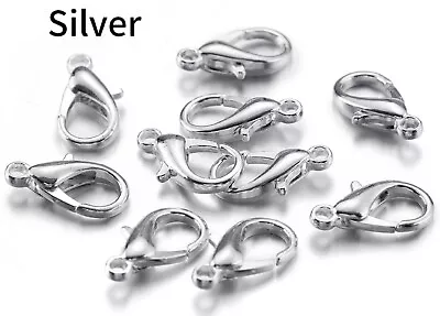 Silver Asst Sizes Lobster Clasps Hooks Necklace Bracelet Jewellery Findings K77 • £2.79