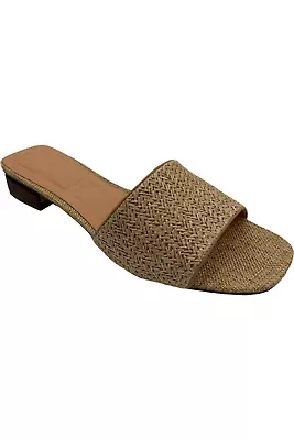 Vince Camuto Leather Slide Sandals Cheleah Natural • $39.99