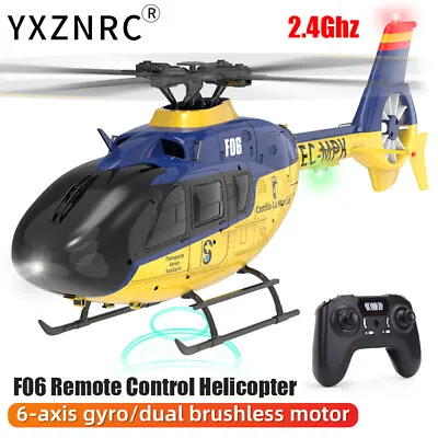 YXZNRC F06 EC135 Aircraft 3D 2.4G 6CH 6-Axis Gyro RTF  Flybarless RC Helicopter • $215.25