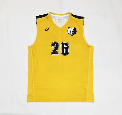 Asics Bears Sleeveless Volleyball Jersey Men's Large Gold Black SJ5032A • $8.40
