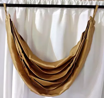 JCP Royal Velvet Ally Tab-top Waterfall Valance 29 X32  Crushed Matte Satin • $12