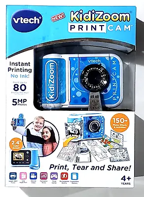 VTech KidiZoom Blue Instant Printing Camera Kids Ages 4+ 3 Games Rechargeable • $64.99