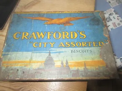 Vintage Crawfords Large Biscuit Tin City Assorted Biscuits • £12.50