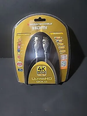 HDMI Monster Cable 4K HDR Ultra HD Gold Premium High Speed Ethernet 6 Ft. • $15.95