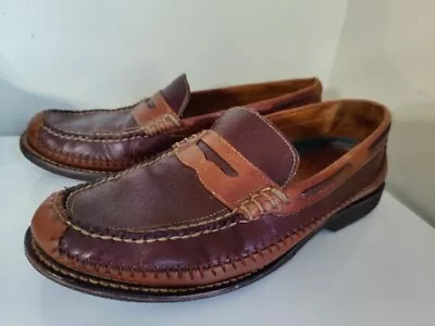 H.S. Trask Bozeman MT Slip-On Penny Loafer Men's 10M Brown Leather H1173  • $19