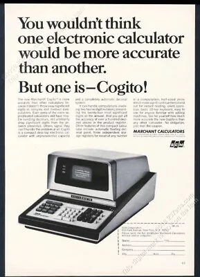 1966 SCM Marchant Cogito 240SR Calculator Photo Vintage Print Ad • $29.97