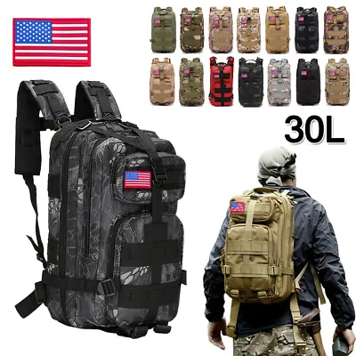 30L Military Molle Tactical Backpacks Rucksack Camping Hiking Bag Outdoor Travel • $26.49