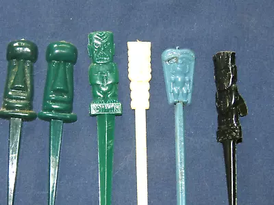 Vintage 6 Totem Hors D Oeuvre / Swizzle Sticks • $2.99