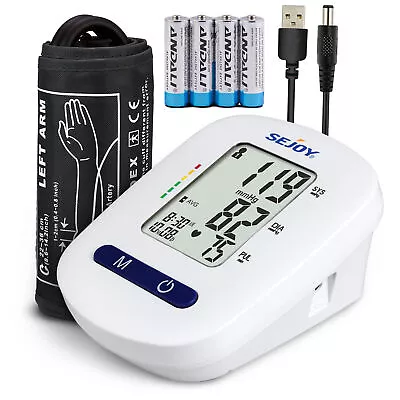 Sejoy Digital Upper Arm Blood Pressure Monitor Bp Automatic 22-42cm Cuff Machine • $35.99