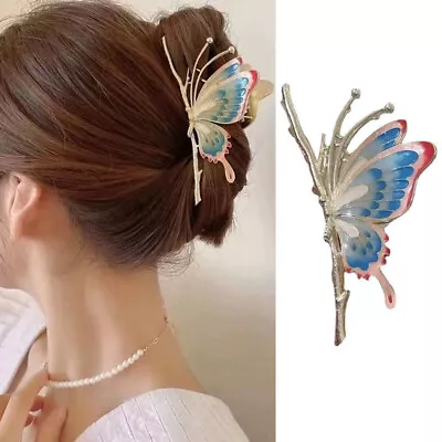 Women Vintage Butterfly Hair Claws Luxury Hair Clips Barrette Headwear Hair Clip • $3.60