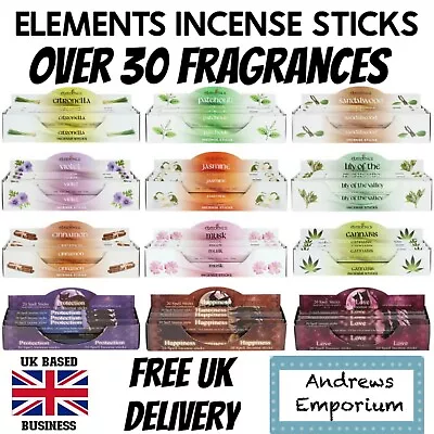 Elements Fragrance Fragranced Incense Stick Sticks Aromatherapy Deodoriser Relax • £1.95