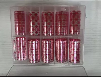 Hello Kitty Nail Foil Transfer Nail Art Kawaii (10 Rolls) 4cmX100 • $10