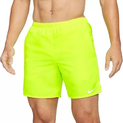 Nike Mens Challenger Brief Lined 7  Volt Running Shorts Size Large Nwt • $26.95