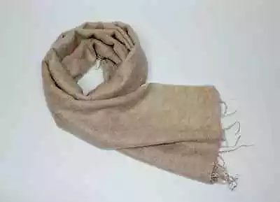 Extra Soft High Quality 'Yak Wool' Shawl  Throw Travel Blanket Beige  • $17.99