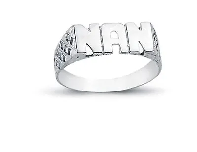 Sterling Silver 925  Plain 'Nan' Ring With Filigree Sides • £28