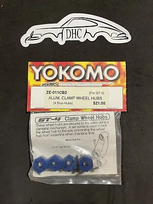 Yokomo Vintage RC Car Part # ZE-011CB2 Blue Aluminum Clamping Wheel Hexs GT-4 • $24.99