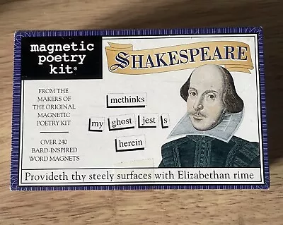 Magnetic Poetry Kit Shakespere 240Magnetized Words. Pre-Owned Not Used • £10