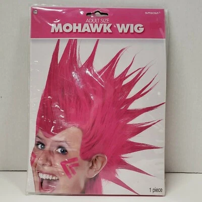 $12.70 • Buy Amscan Unisex Teen/Adult PINK MOHAWK WIG Halloween Tailgating Party Cosplay NIP