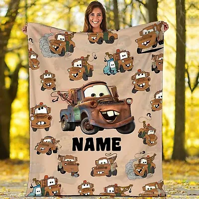 McQueen Cars Blanket  Mater Car Tow Mater Blanket  Radiator Springs Magic Kingdo • $74.98