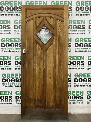 Wooden 1930s Front Door External Exterior Vintage Reclaimed Solid Oak Wood • £712.40