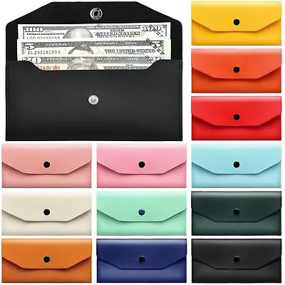 12 Pieces Cash Envelope Wallet Cash Wallet Envelope System PU Leather Envelop... • $45.22