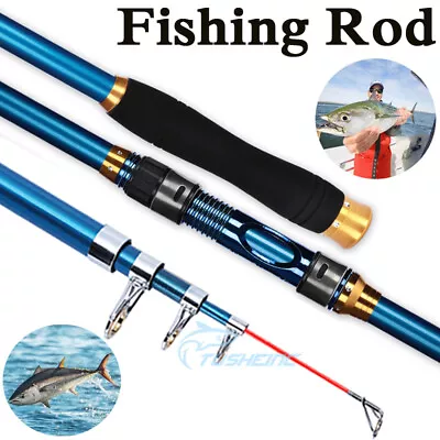 2.1M Strong Carbon Fiber Telescopic Fishing Rod Sea Travel Spinning Pole US • $13.49