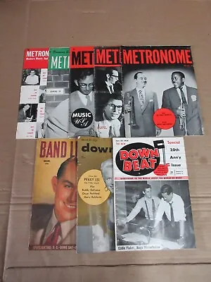 Vintage Mixed Lot Of Metronome Band Leaders And Down Beat Magazines   G6 • $103.20