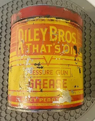 VNTG RILEY BROS THAT'S OIL 2 LBS Can PRESSURE GUN GREASE  EMPTY • $18