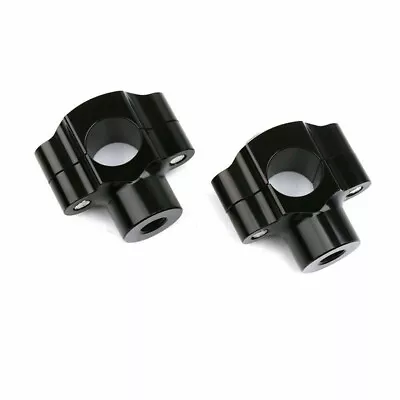 Universal Motorcycle 7/8  22mm Handlebar Risers Handle Fat Bar Mount Clamp Black • $25.80