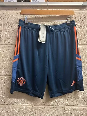 Manchester United Men's Training Shorts Blue Large Adidas Shorts • £14.99