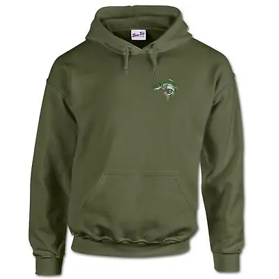 Trout Fishing Hoodie UK Men’s Embroidered Trout Hooded Sweatshirt Fisherman Gift • £19.97