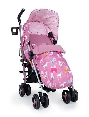 Cosatto Supa 3 Pushchair Dusky Unicorn Land With Footmuff And Raincover 0+ • £229.95