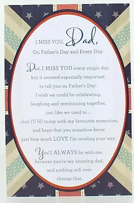 £3.45 • Buy Graveside/memorial Card I Miss You Dad On Fathers Day Memorial Card