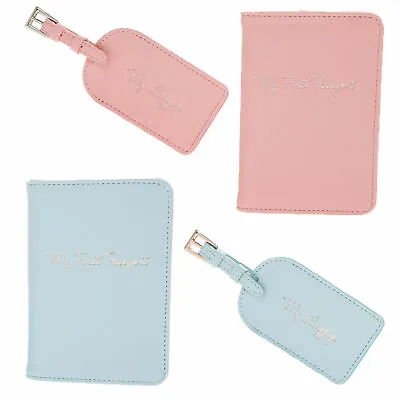 £7.99 • Buy New Baby - Travel Set - My First Passport Cover & Luggage Tag - Choose Colour