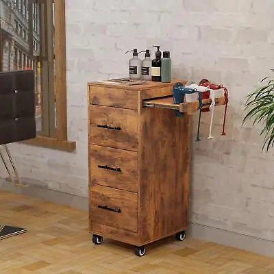 Salon Trolley Cart With Wheels Mobile Storage Cabinet Station For Barber Beauty • $126.98