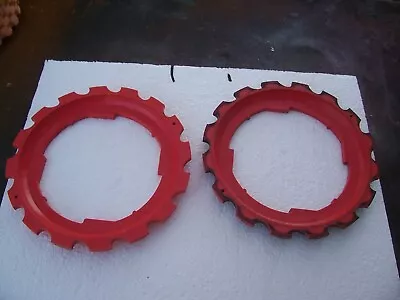 2 Plastic Lustran JD Planter Plates B54-16 Red  Lot U • $10