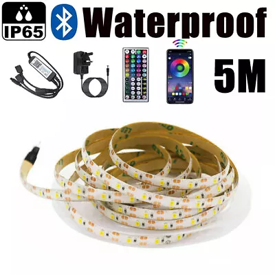 5M-30M LED Strip Lights IP65 5050 RGB Colour Waterproof Outdoor Lighting 12V • £8.99