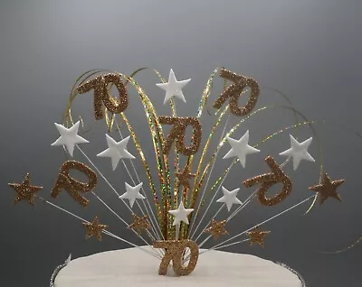 Birthday Cake Topper Decoration 18th 21st 30th 40th 50th 60th Stars On Wires 005 • £14.99