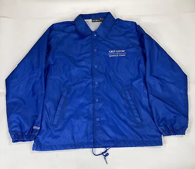 Grey Goose Vodka Bewitch Stakes Snap Coaches Jacket Blue Sz L Embroidered • $42.98