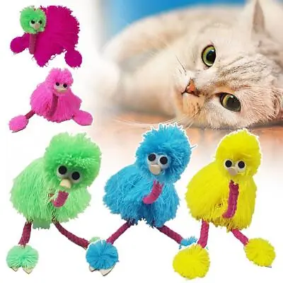 Pull String Hand Puppet Ostrich Toy Cute Muppet Doll Joint Activity For Childre. • £5.35