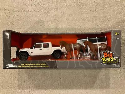 1:32 Jeep Gladiator Rubicon With Horse Trailer And Horses 47366.  New In Box. • $33