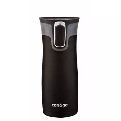 Contigo West Loop Autoseal Insulated Thermo Coffee Travel Mug Bottle 473ml Black • $39.30