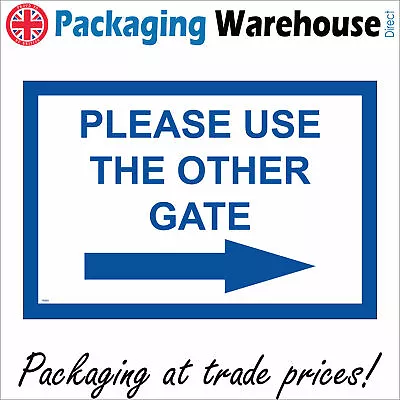 Tr303 Please Use Other Gate Right Arrow Sign Direction Farm Field Countryside • £38.96