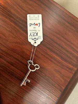 Mickey Mouse Key Shaped Bottle Opener - Skeleton Key Chain Bridal Shower Favor • $10