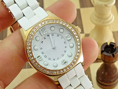 MARC JACOBS Pelly 35mm Ladies White Silicone Bracelet Wristwatch MBM2536 • $6.15